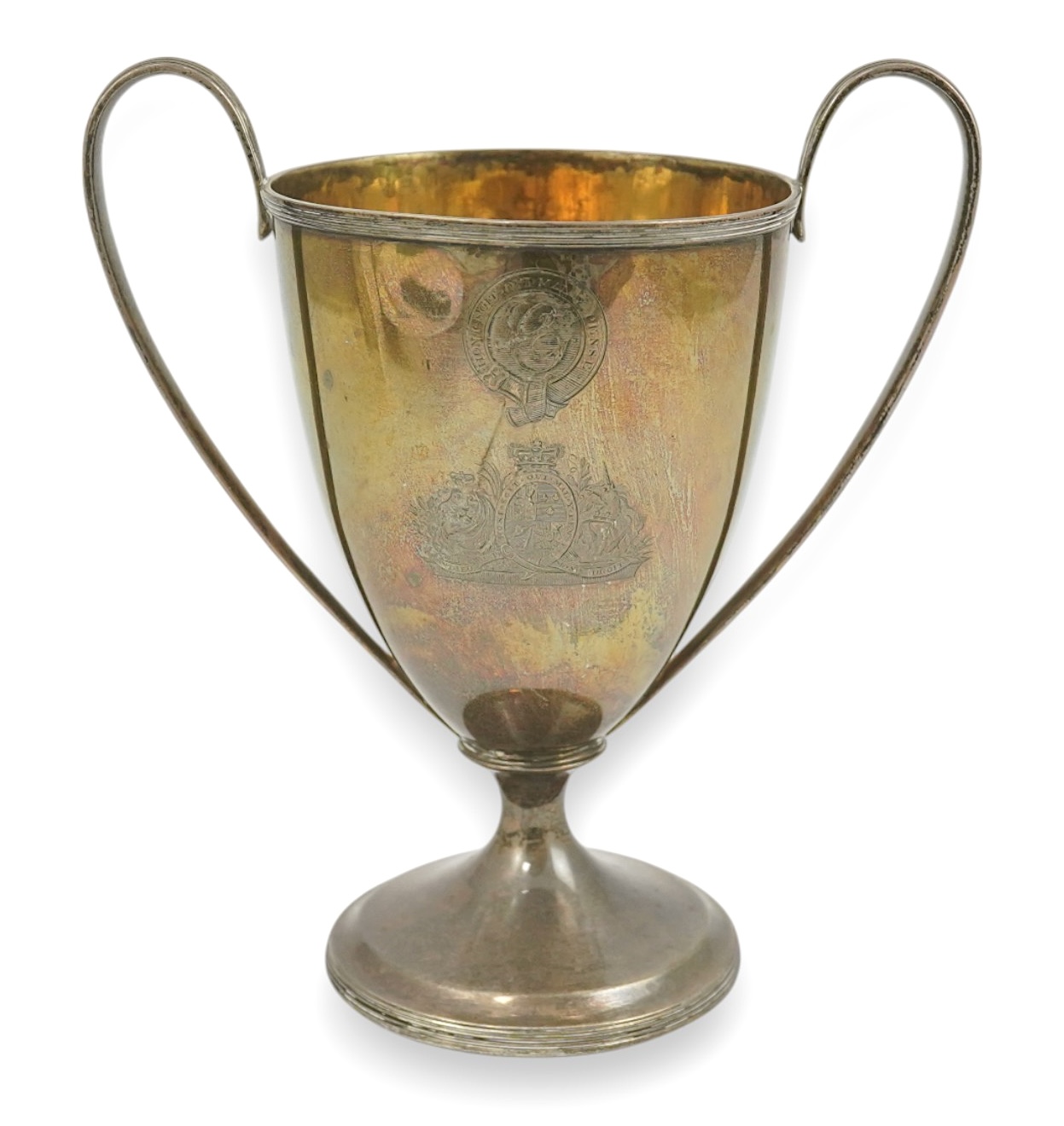 A George III silver two handled pedestal cup, by John Emes